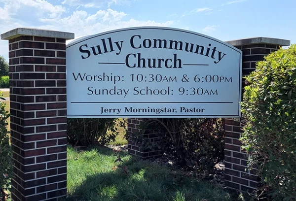 Sully Community Church sign